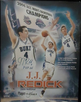 J.J. Redick 2006 Player of The Year Signed Stretched Canvas (Hurricane Relief Lot # 15)